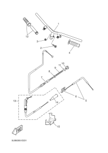 YH50 Steering handle & cable