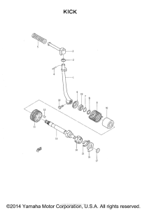 YGS1T Stand - brake pedal