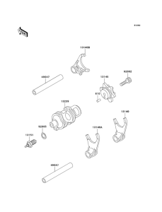 KL650 Переключение / вилка переключения