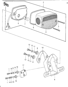 KZ1000 Taillight unit ass`y
