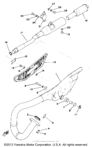 TY175C Выхлопная система
