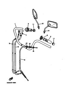 XV535 XV535F Рулевой рычаг и кабель