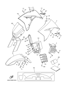 XT125X Передняя часть кузова