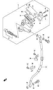 GS500 Передний тормозной цилиндр