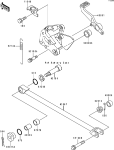 ZX400 Педаль тормоза