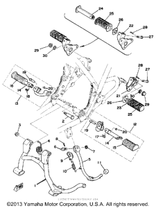 XS500E Подножки