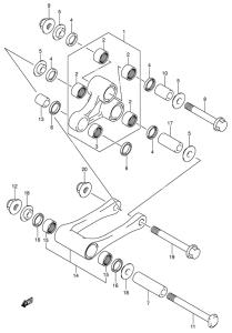 RM125 Втулки заднего рычага