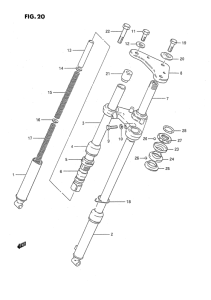 JR50 Вилка передней оси