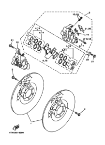 TDM850 Передний суппорт