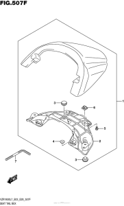 VZR1800 Seat Tail Box (For Pgz) (Vzr1800Bzl7 E33)