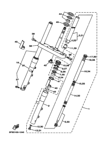 XVS650 Вилка передней оси
