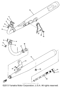 RD125B Выхлопная система