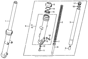 CM185 Передняя вилка
