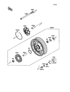 VN1500 Задняя ступица колеса