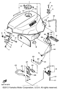 FZR1000A Топливный бак