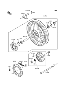 EX400 Заднее колесо и цепь