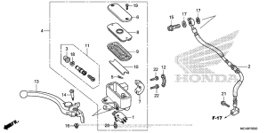 GL1800 Передний главный тормозной цилиндр