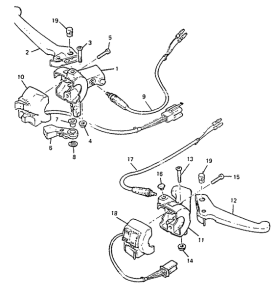 CW50 Handle switch. lever
