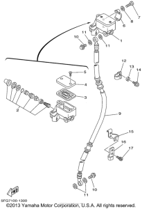 TTR225PC Главный тормозной цилиндр