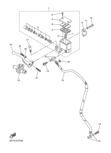 WR250R Главный тормозной цилиндр