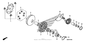 NPS50 Drive face + kick starter spindle