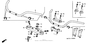 VTX1800R2 Handlebar + top bridge