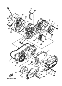 YP250 クランクケ-スカバ- 1