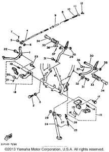 TW200U Подножки
