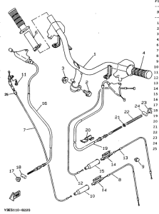 CW50 Steering handle. cable