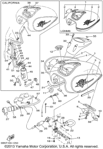 XVS650A Топливный бак