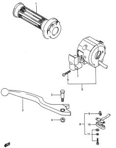 RG250 Right handle switch