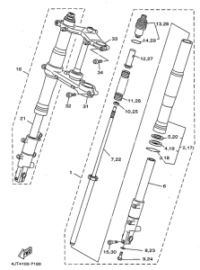 TZ125 Передняя вилка