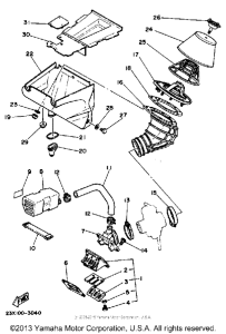 YZ490K Впускная система