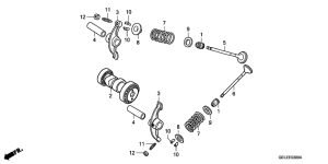 CRF50F Распред вал / клапана