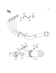 ZX750 Muffler comp
