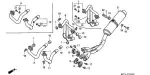 VFR750R Глушитель