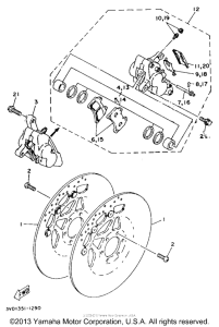 TDM850EC Передний суппорт