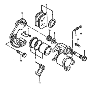 GS550 Передний суппорт тормозной