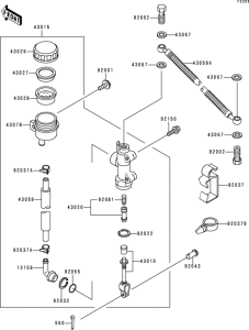 EX250 Задний торм цилиндр