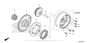 CRF110F Муфта стартера