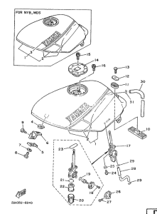RD350LC Топливный бак