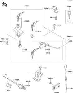 ZR550 Ignition switch(zr550-b2 / b3 / b4)