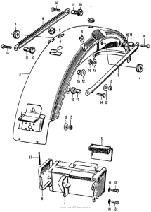 CL350 Rear fender + tool box k2