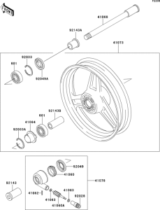 ZR750 Переднее колесо