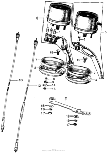 CL350 Спидометр + тахометр