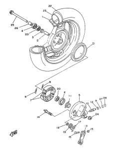 YA50F Переднее колесо