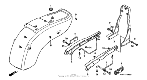 VT1100C Задний бампер