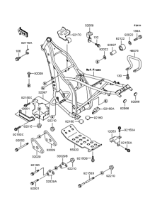 KLX250 Рама ,крепежные детали