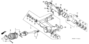 ATC250ES Rear fork / propeller shaft