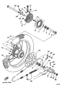 DT125MX Переднее колесо
